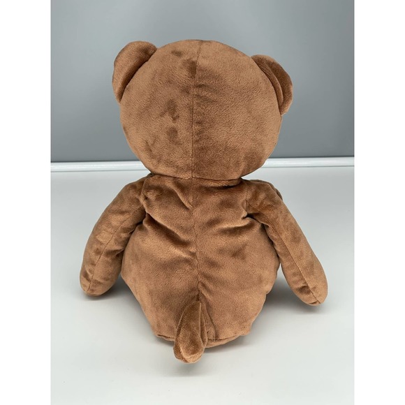15" Manhattan Toy Company Sleeping Liam Brown and Tan Teddy Bear Plush - Picture 3 of 11